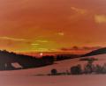 Bild: gz
Der Sonnenuntergang ließ den Himmel in allen rötlichen Farben erstrahlen.