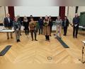 Bild: Musikschule Marktredwitz/exb
Vorstand und Mitglieder des Musikschul-Fördervereins mit Vorsitzender Margot Leipold (Fünfte von rechts), stellvertretender Vorsitzender Claudia Friedmann (Sechste von links), Musikschulleiter Erwin Jahreis (links) und Zweitem Bürgermeister Horst Geißel (Dritter von links).