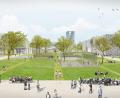 Grafik: Ferdinand Heide Architekt / TOPOS Stadtplanung Landschaftsplanung Stadtforschung/exb
So soll der Campus der neuen TU Nürnberg einmal aussehen. Noch ist allerdings nicht viel davon zu ahnen. Derzeit befindet sich das das erste Gebäude im Bau.