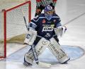 Archivbild: gb
Der Weidener Goalie Jaroslav Hübl bot beim 3:2-Sieg der Blue Devils bei den Eisbären Regensburg eine starke Leistung.