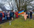 Bild: M&amp;R Linke 2021/exb
Gläubige beider christlichen Konfessionen versammelten sich vor der Pauluskirche in Pfreimd um ein Zeichen für den Frieden in der Welt zu setzen