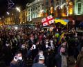 Bild: Shakh Aivazov/AP/dpa
Demonstranten in der georgischen Hauptstadt Tiflis solidarisieren sich mit der Ukraine.