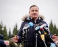 Bild: Kay Nietfeld/dpa
Die polnische Regierung - hier im Bild Präsident Andrzej Duda - widerspricht Gerüchten über Kampfjetlieferungen in die Ukraine.