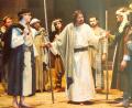 Archivbild: ubb
Florian Winklmüller war als Jesus stets der Mittelpunkt im Kammerspiel, was auch an seiner Kleidung deutlich wurde. Er war zudem der einzige, der nicht Oberpfälzer Dialekt sprach.