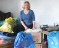 Bild: Gabi Schönberger
Einige Säcke an Hilfsgütern für die Ukraine hat Halina Dirnberger schon gesammelt. Spenden von Kollegen und Freunden.