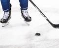Bild: Matthias Balk/dpa/Symbolbild
Ein Eishockeyspieler spielt den Puck.