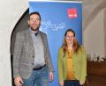 Bild: hcz
Gewerkschaftssekretärin Marina Mühlbauer (Amberg) und ihr Stellvertreter Bertram Kincl (Weiden).