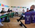 Bild: Wolfgang Steinbacher
Das jüdische Leben in Amberg haben Schüler des Erasmus-Gymnasiums in einem Audioguide im Rahmen eines P-Seminars in einen Audio-Guide gepackt. Im Bild von links: Carlotta Wilhelm, Katharina Stoiber, Maritta Singer, Dennis Schmidt und Lena Strobel. Rechts: Florian Häusler.