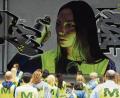 Bild:  Bernd F. Meier/dpa
Ein Graffiti als Selbstporträt hat die russische Künstlerin Ksenia Kokel in Linz geschaffen.
