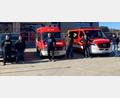 Bild: vsr
Florian Tretter (von links), David Horn, Wolfgang Bauer, René Weidner, Peter Schaumberger und Thomas Busch machten sich in drei mit Hilfsgütern gepackten Fahrzeugen auf den Weg nach Przemyśl nahe der ukrainischen Grenze.
