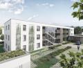 Grafik: evh_architekten
So sieht der Neubau aus, wenn er fertig ist. Am Haager Weg in Amberg entstehen 17 Wohnungen für Menschen mit Behinderung.
