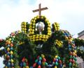 Bild: hcz
Der Osterbrunnen vom Jahr 2019 war der letzte vor der coronabedingten Pause.