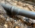 Bild: Helmut Sorgenfrei/exb
Durch einen Riss in der Wasserleitung ist das viele Wasser ausgetreten.