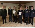 Bild: kro
Langjährige Mitglieder wurden bei der Feuerwehr Ottengrün geehrt. Von links Bürgermeister Klaus Meyer, Hermann Fischer, Josef Grillmeier, Wolfgang Zant, Kommandant Norbert Scharnagl und Vorsitzender Florian Dietl.