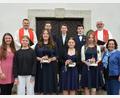Bild: Kirchengemeinde/exb
Die Gruppe der Konfirmation in Eschenbach machte den Anfang.