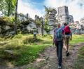 Bild: Tourismuszentrum Oberpfälzer Wald / Thomas Kujat
Eine der „Travel Stories“ beinhaltet auch das Wandern im Naturpark Steinwald. Dort gehört die Burgruine Weißenstein zu den Highlights.