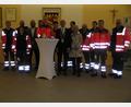 Bild: öt
Bereitschaftsgruppenleiter Kilian Fraunholz von der Gruppe Armesberg (am Rednerpult) dankte allen Helfern für ihren unermüdlichen Einsatz. Bürgermeister Peter König (Siebter von rechts), Dritte Bürgermeisterin Erni Bühl (Fünfte von rechts) sowie Zweiter Bürgermeister Oliver Becher (Vierter von links) sprachen ihm und den Mitgliedern der BRK-Bereitschaft ihren Dank aus.
