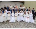 Bild: Walter Walker/exb
Die Erstkommunionkinder der Pfarrei St. Johannes der Täufer in Auerbach.