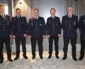 Bild: jma
Der scheidende Vorstand (von links) Hermann Lorenz freut sich über viele Nachwuchskräfte. Neuer Vorsitzender der Feuerwehr Dießfurt ist Felix Brüderer (Zweiter von links).
