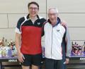 Bild: exb
Johann Steger (rechts) und Michael Eckl (links) vom KF Oberviechtach waren bei den bayerischen Tischtennis-Meisterschaften der Senioren am Start. Steger gewann zusammen mit seinem Partner Peter Sperr vom TSV Wolkersdorf den Titel bei den Senioren 75.