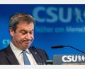Bild: Peter Kneffel/dpa
Markus Söder, CSU-Parteivorsitzender, bei seinem Statement zum Rücktritt von CSU-Generalsekretär Stephan Mayer.