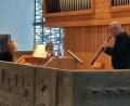 Bild: zer
Die beiden Musiker mit einem wunderbaren Orgelkonzert mit Oboe in der Pirker Auferstehungskirche.