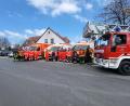 Bild: obe
Rettungskräfte und Feuerwehr beteiligten sich am Reanimations-Symposium in Kulmain.