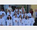 Bild: le
Einen großen Festtag erlebten 21 Kinder, die am Sonntag in der Pfarrkirche St. Johannes der Täufer an den Tisch des Herrn traten.