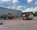 Bild: Feuerwehrkreisverband/exb 
Die Feuerwehren Wernberg und Oberköblitz rückten auf das Betriebsgelände aus.