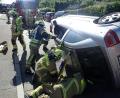 Bild: Berufsfeuerwehr Regensburg
Bei einem Unfall in Regensburg wurde eine Person im Auto eingeklemmt.