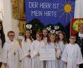 Bild: le
Die Spendenkinder mit Beate Gmeiner und Petra Troppmann ( von links ).