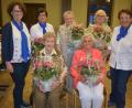 Bild: jr
Geehrt wurden für 60 Jahre im Frauenbund (vorne von links) Ehrenvorsitzende Ursula Thoma und Theresia Friedl. Bezirksvorsitzende Monika Sommer (hinten links) und Vorsitzende Stilla Schuller (hinten rechts) zeichneten für 20 Jahre Elfriede Dotzauer, Käthe Krieglsteiner und Silvia Ruthus (von links) aus.