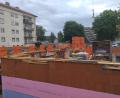 Bild: tk
Am Claudiweg in Amberg wird gebaut: hier soll eine neue Kinderkrippe entstehen.