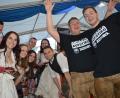 Bild: bej
Die "Rotzlöffl" sind Stimmungsmacher: In Kürze stand im vollen Festzelt alles auf den Bänken und Tischen.