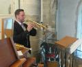 Bild: jzk
Renè Bauer war der Trompetensolist beim Festgottesdienst an Christi Himmelfahrt in der Stadtpfarrkirche.