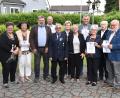 Bild: hcz
Der neue zweite Mann bei der "Kameradschaft Technische Truppen" hinter Vorsitzendem Josef Lang (in Uniform) ist Günther Meßner (Dritter von links).
