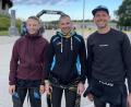 Bild: Männl
Christian Bauer, Wolfgang Achatz und Marco Männl (von links) nahmen am Mitteldistanz-Triathlon in St. Pölten teil.