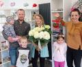 Bild: fpoz
Strahlende Gesichter bei der Eröffnung: Im Bild von links Holger und Marina Kappauf mit den Kindern Melina und Elias sowie Bürgermeisterin Margit Bayer mit Tochter Emma.
