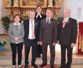 Bild: wku
Die diamantenen Konfirmanden wurden 1962 von Pfarrer Karl Müller eingesegnet: (von links) Inge Wöllert, Konrad Lederer, Karl-Heinz Ölmann und Hans Meiler.