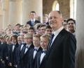 Bild: Mila Pavan/exb
Leiter Martin Lehmann und der Windsbacher Knabenchor.