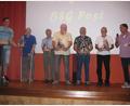Bild: awb
Bei der Ehrung der Gründungsmitglieder: (von links) Thomas Rösch, Karl-Heinz Girbert, Hermann Pirner, Helmut Ertl, Gotthard Hoffmann, Helmut Fackler und Robert Reichenberger. Es fehlt Ernst Schleicher.