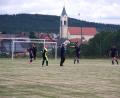 Archivbild: SC Weiding/exb
Ein Blick vom Sportgelände des SC Weiding auf die Pfarrkirche von Weiding. Das Bild entstand beim Integrativen Sport- und Spielefest für Behinderte und Nichtbehinderte, vor der Corona-Pandemie.