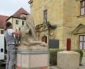 Bild: Hantke/exb
Das Ensdorfer Kriegerdenkmal wird restauriert.