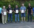 Bild: wro
Geehrt wurden bei der Jahreshauptversammlung (im Bild ab Zweitem von links) Richard Kellner, Hubert Greil, Erwin Fröhler und Kurt Kasseckert. Kreisvorsitzender Martin Fischer (links), Marktrat Helmut Oppl und Zweiter Vorsitzender Florian Beer (von rechts) gratulierten.
