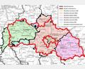 Grafik: Oberpfalz-Medien; Quelle: Landesamt für Vermessung (Geodaten), Regierung der Oberpfalz
Der Altlandkreis Neustadt/WN mit den ehemaligen Landkreisen Eschenbach und Vohenstrauß vor der Gebietsreform sowie der heutige Landkreis Neustadt.