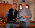 Bild: kro
Bläserobmann Wolfgang Mark (links) und der musikalische Leiter des Jagdhornbläsercorps Tirschenreuth, Peter F. Dotzauer.