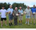 Bild: jr
Josef Bauer, Karl Haberkorn, Ludwig Männer, Rudolf Hecht, Gottfried Pannrucker und Stephan Andörfer (von links) haben die Geschichte des SV Steinmühle in besonderer Weise mitgeprägt. Gerne schwelgen sie in Erinnerungen.