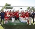 Bild: Birgit Gleixner/exb
Viel Jubel, viel Weizen: Die SpVgg Pfreimd hat den Erdinger Meister-Cup 2022 gewonnen.