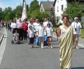 Bild: frd
Beim Festzug zum 75-jährigen Gründungsjubiläum des TSV Oberviechtach trug Heidi Albang für die Oberviechtacher Wanderer das Olympische Feuer durch die Straßen.