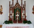 Bild: sche
Bereits 175 Jahre ziert der kleine neugotische Altar die Donatuskapelle in Aschach.